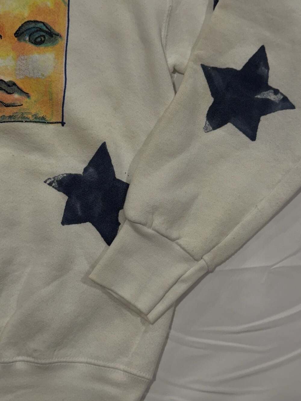 Vintage hand painted Fruit of the Loom Best Vintage Sun Moon and Stars - Picture 2 of 8